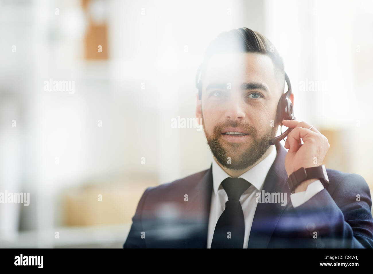 Au travail de l'opérateur Banque D'Images