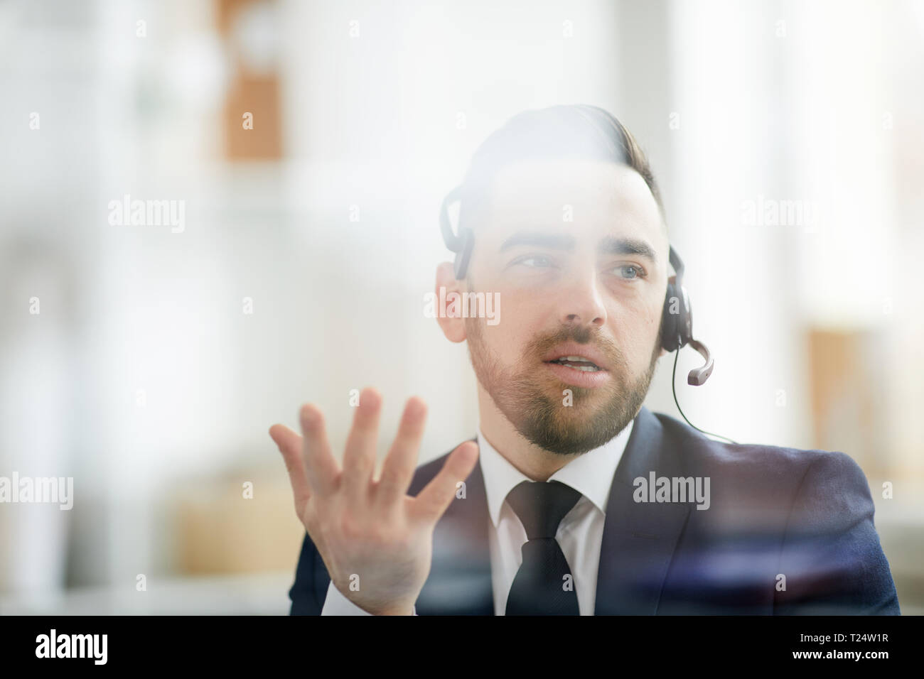 Poser question de client Banque D'Images