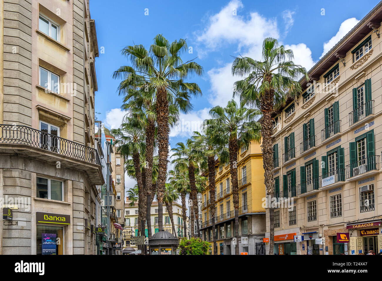 Tyypical Scène de rue à Malaga Banque D'Images