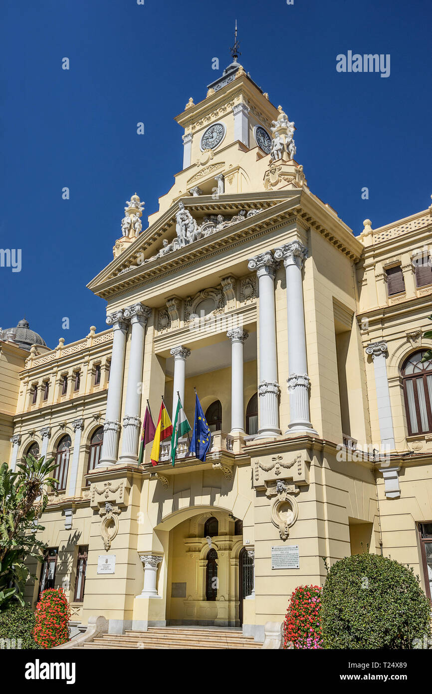 Hôtel de ville Malaga Banque D'Images