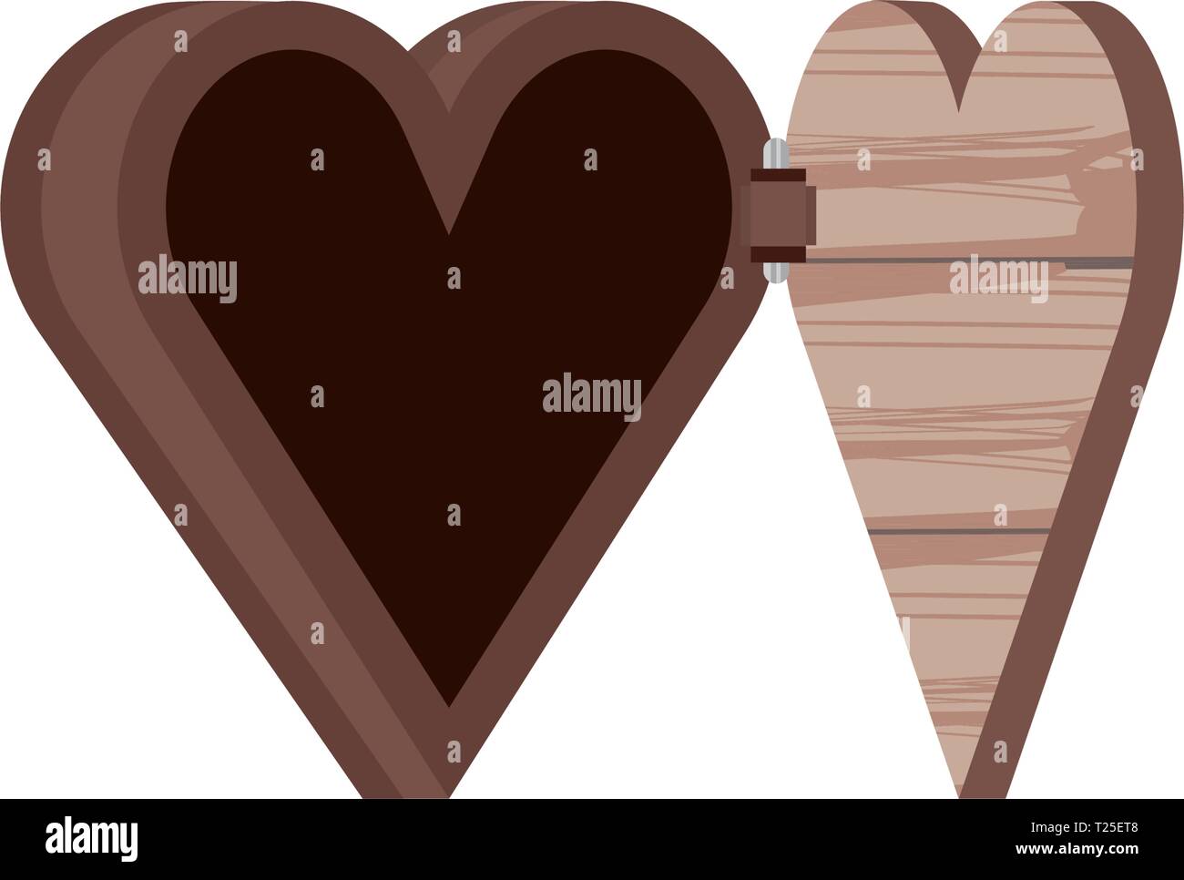 poitrine en forme de coeur motif vectoriel ouvert Illustration de Vecteur