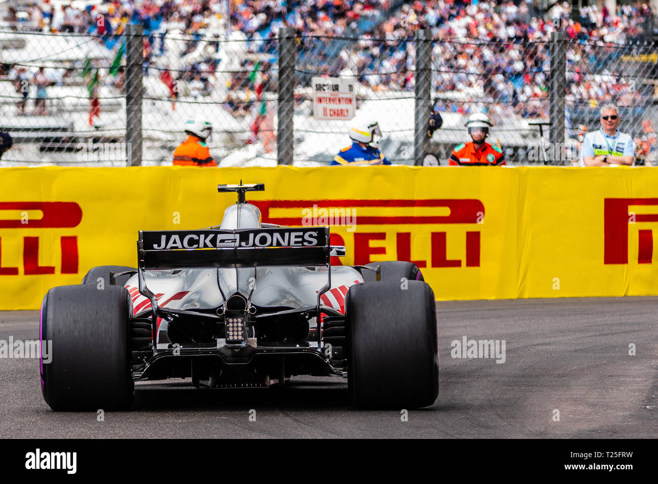 Monte Carlo / Monaco - 05/24/2018 - # 20 Kevin Magnussen (DAN) dans sa HAAS F1 RVF-18 pendant le jour de l'ouverture en avance sur le 2018 Monaco Grand Pri Banque D'Images