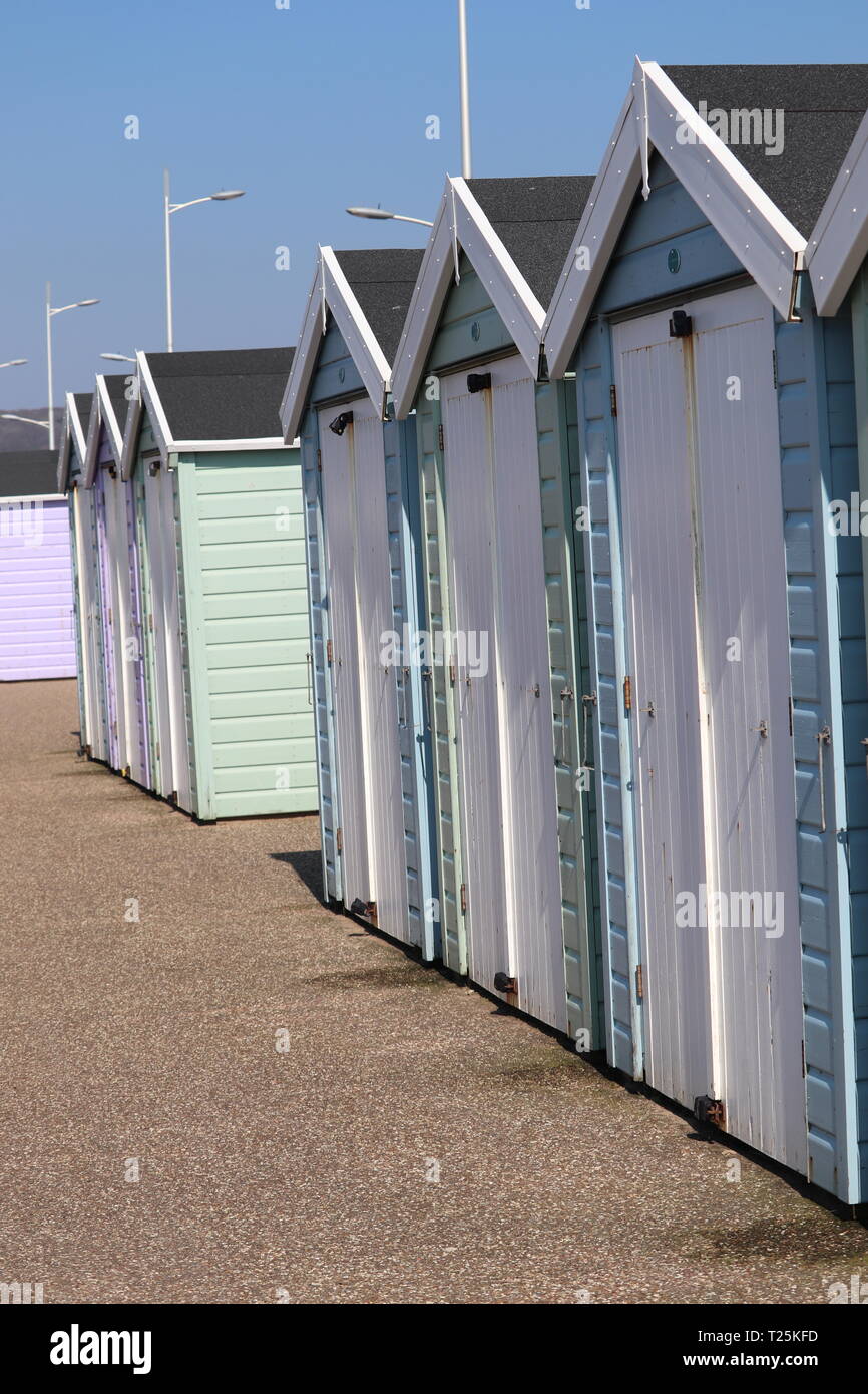 Cabines De Plage Weston Super Mare Côte Anglaise Les Tons