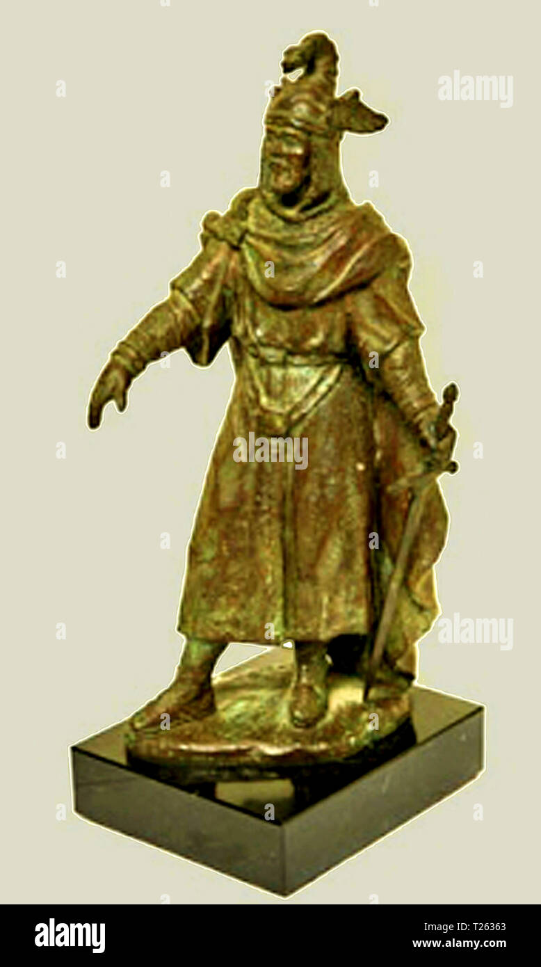 Escultura de Jaime I por el valenciano escultor Francisco Andrés Serra Banque D'Images
