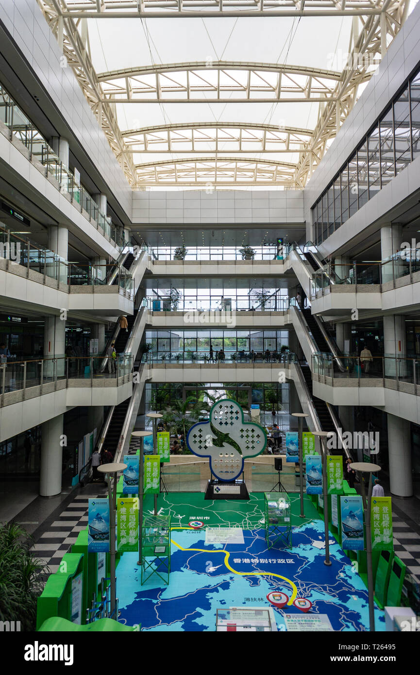 L'intérieur de l'hôpital de grand angle de HKU à Shenzhen Chine Banque D'Images