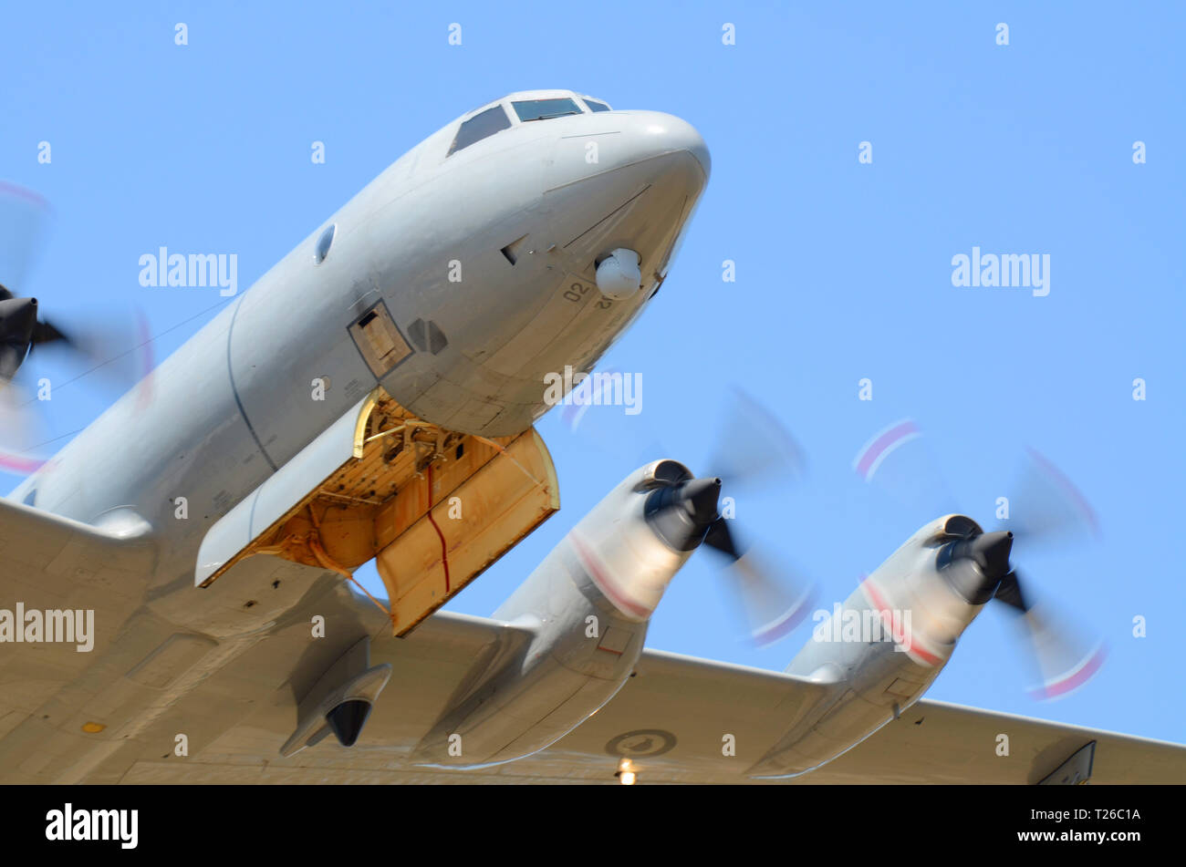 Royal New Zealand Air Force avion Lockheed P-3 Orion, mis à niveau par L-3 Communications Canada et maintenant désignés comme P-3K2. 5e escadron d'avions de patrouille maritime Banque D'Images