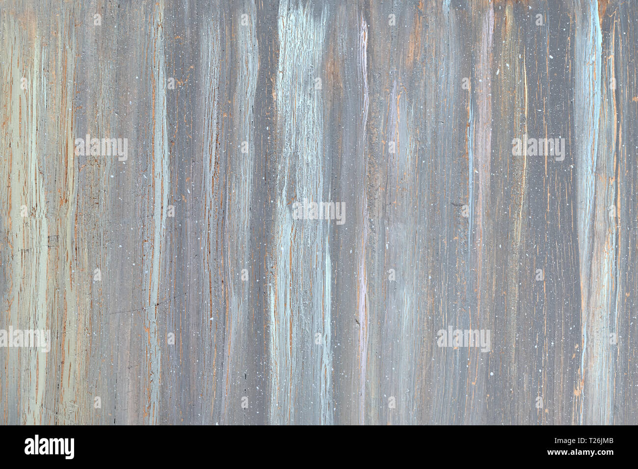 La texture en bois gris avec cracled la peinture, grunge de surface avec crucks, copiez-space Banque D'Images