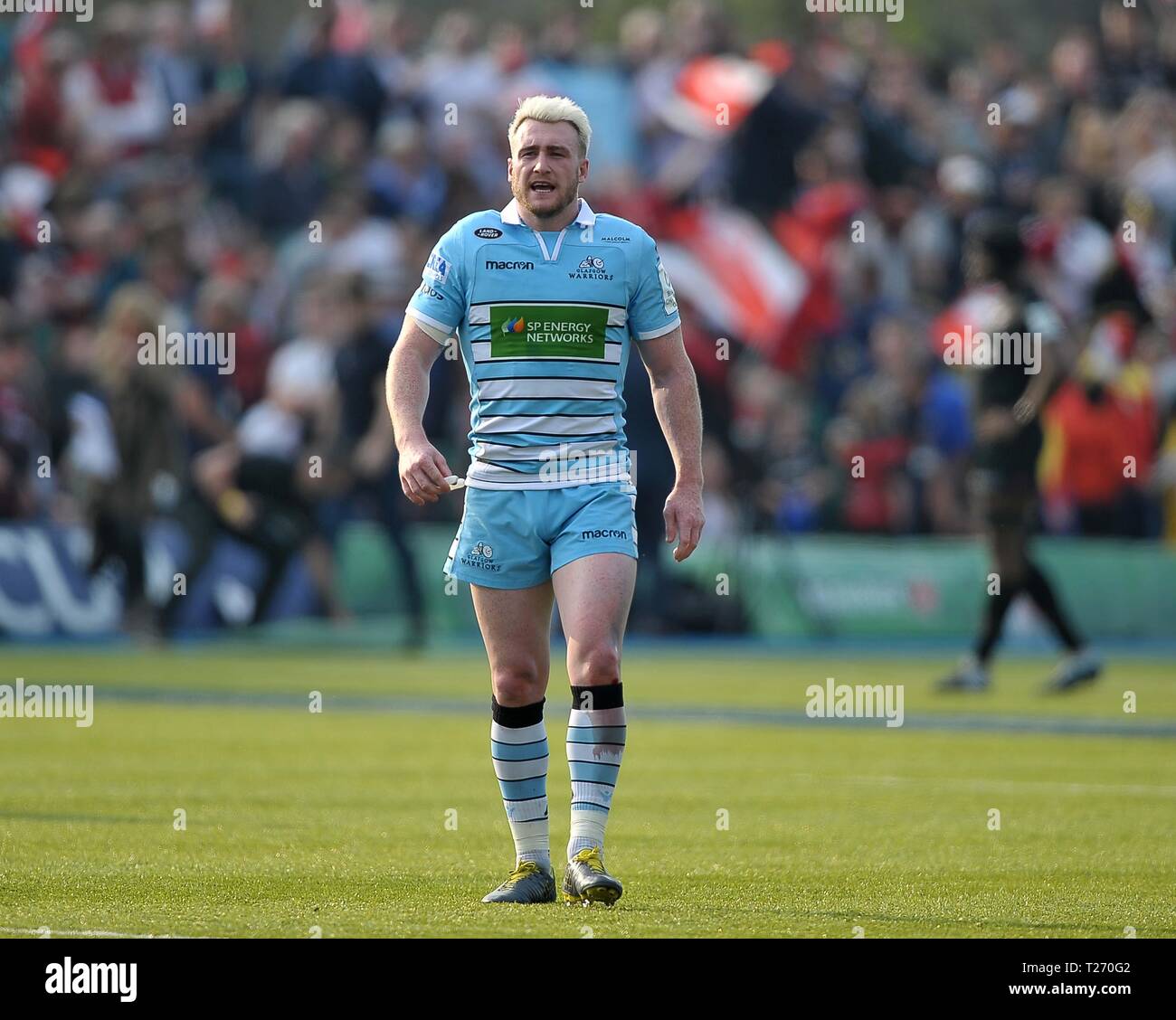 Allianz Park, Londres, UK. 30 mars 2019. Stuart Hogg (Glasgow Warriers). Saracens v Glasgow Warriors. Quart de finale. Heineken Cup Champions. Allianz Park. Londres. UK. 30/03/2019. Credit : Sport en images/Alamy Live News Banque D'Images
