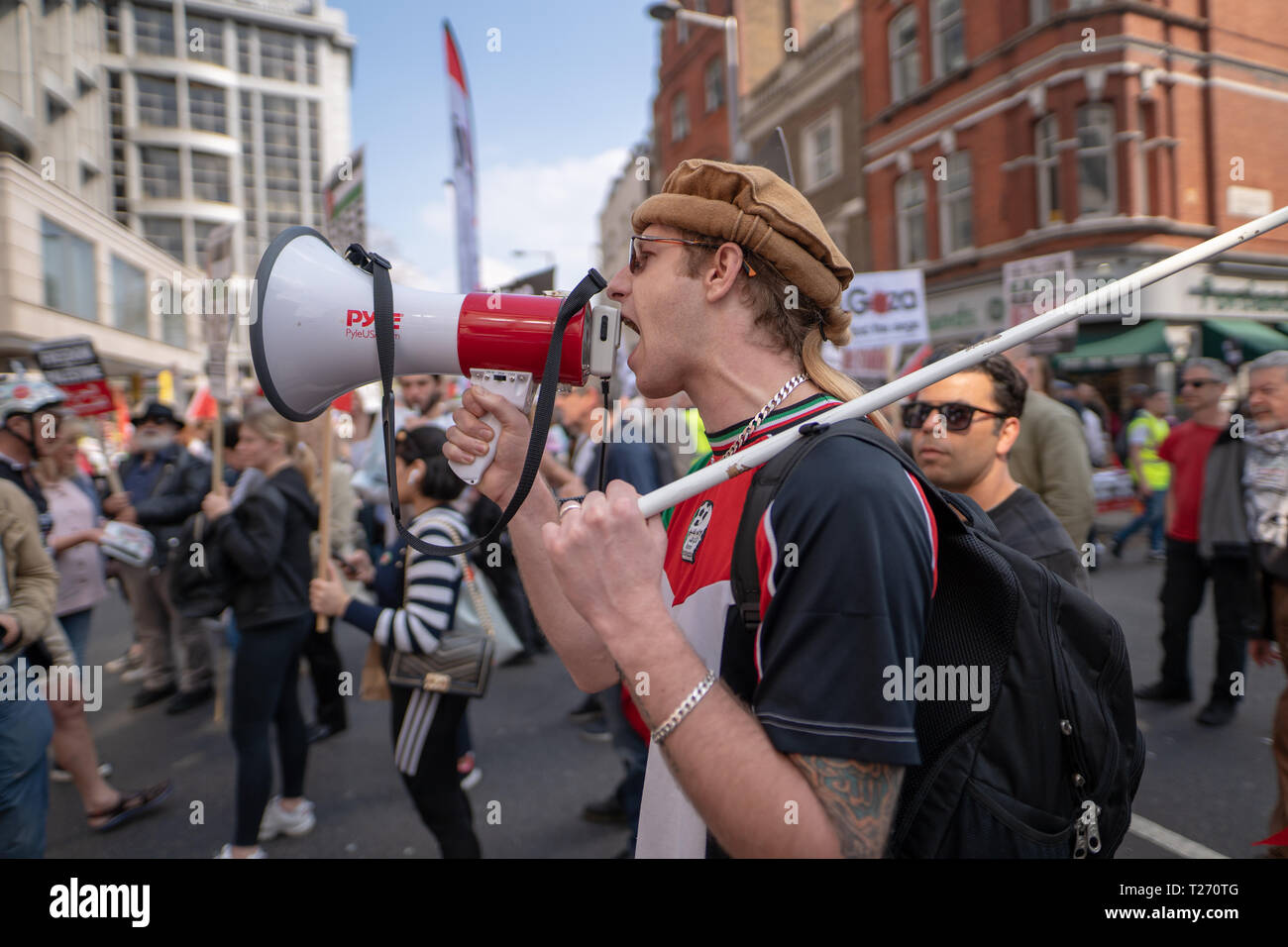 Londres, Royaume-Uni. 30 mars 2019. Une manifestation pro-Palestine (exister, résister à l'extérieur) de retour de l'ambassade d'Israël à Londres. Date de la photo : Samedi, Mars 30, 2019. Photo : Roger Garfield/Alamy Live News Crédit : Roger Garfield/Alamy Live News Banque D'Images