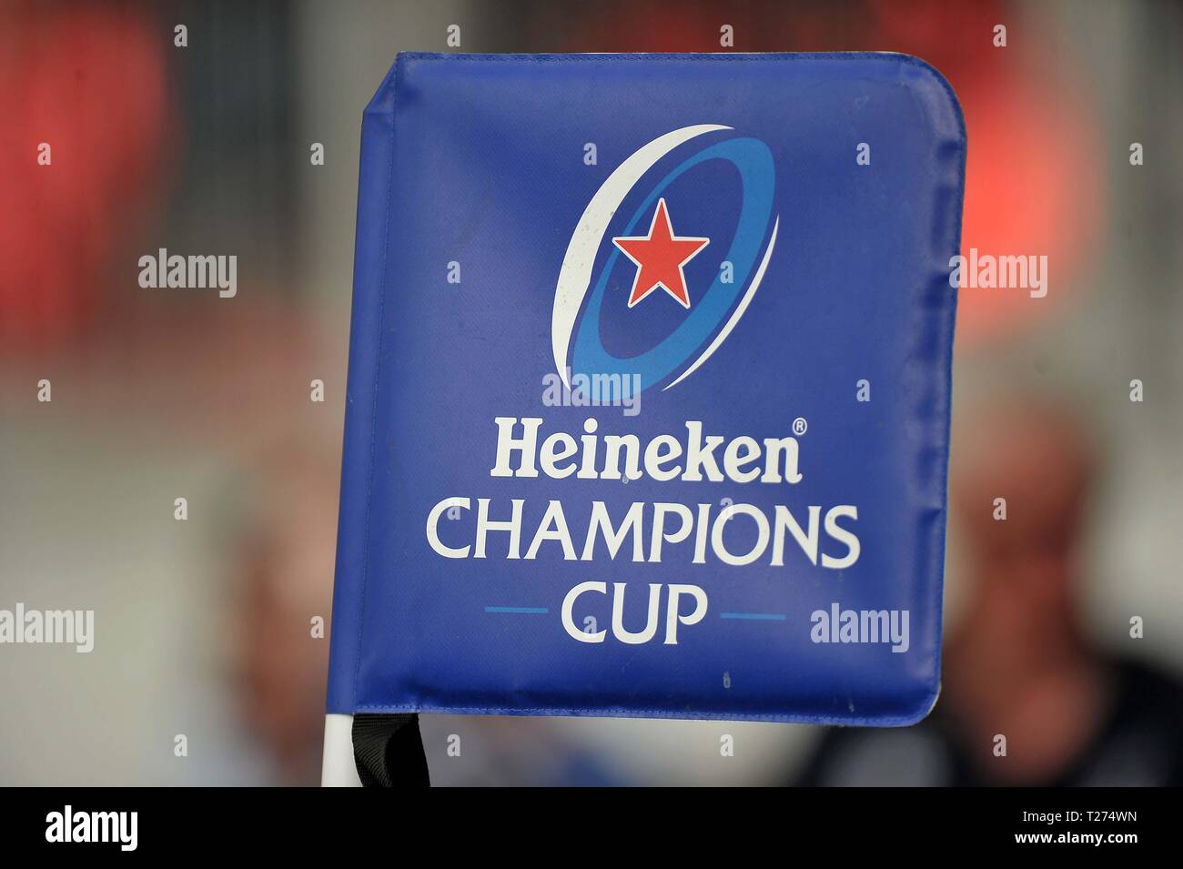 Londres, Royaume-Uni. 30 mars 2019. Pavillon d'angle avec la marque. Saracens v Glasgow Warriors. Quart de finale. Heineken Cup Champions. Allianz Park. Londres. UK. 30/03/2019. Credit : Sport en images/Alamy Live News Banque D'Images