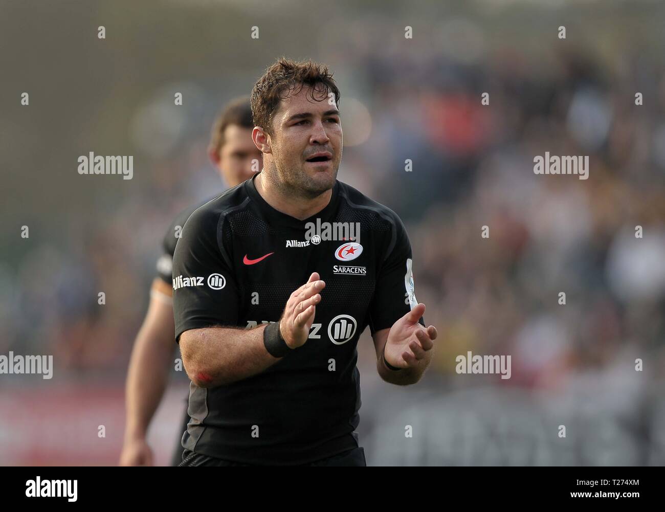 Londres, Royaume-Uni. 30 mars 2019. Brad Barritt (sarrasins, capitaine). Saracens v Glasgow Warriors. Quart de finale. Heineken Cup Champions. Allianz Park. Londres. UK. 30/03/2019. Credit : Sport en images/Alamy Live News Banque D'Images
