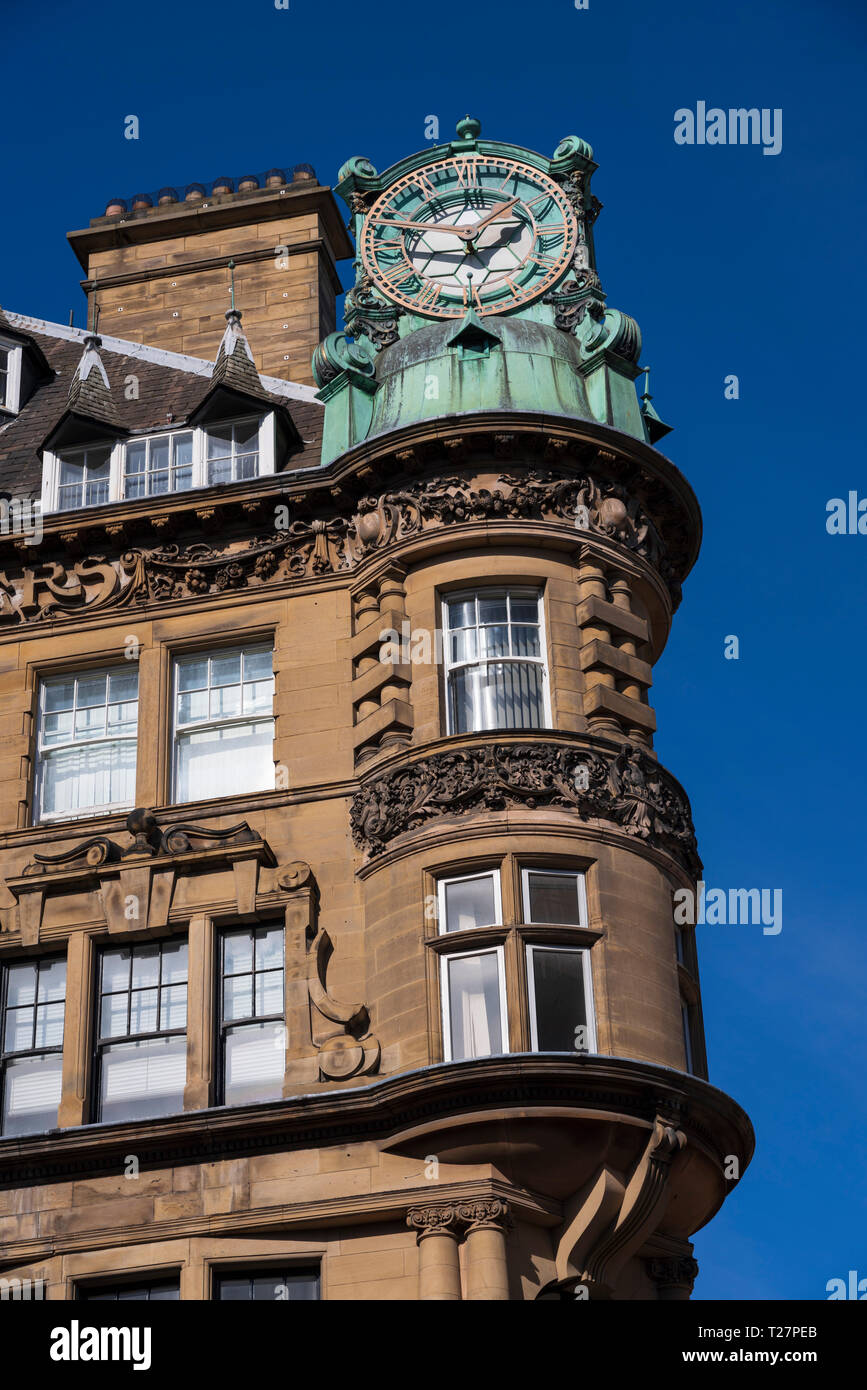 Newcastle-upon-Tyne, Angleterre NE ville. L'architecture ouvragée et réveil d'Emerson Chambres. Banque D'Images
