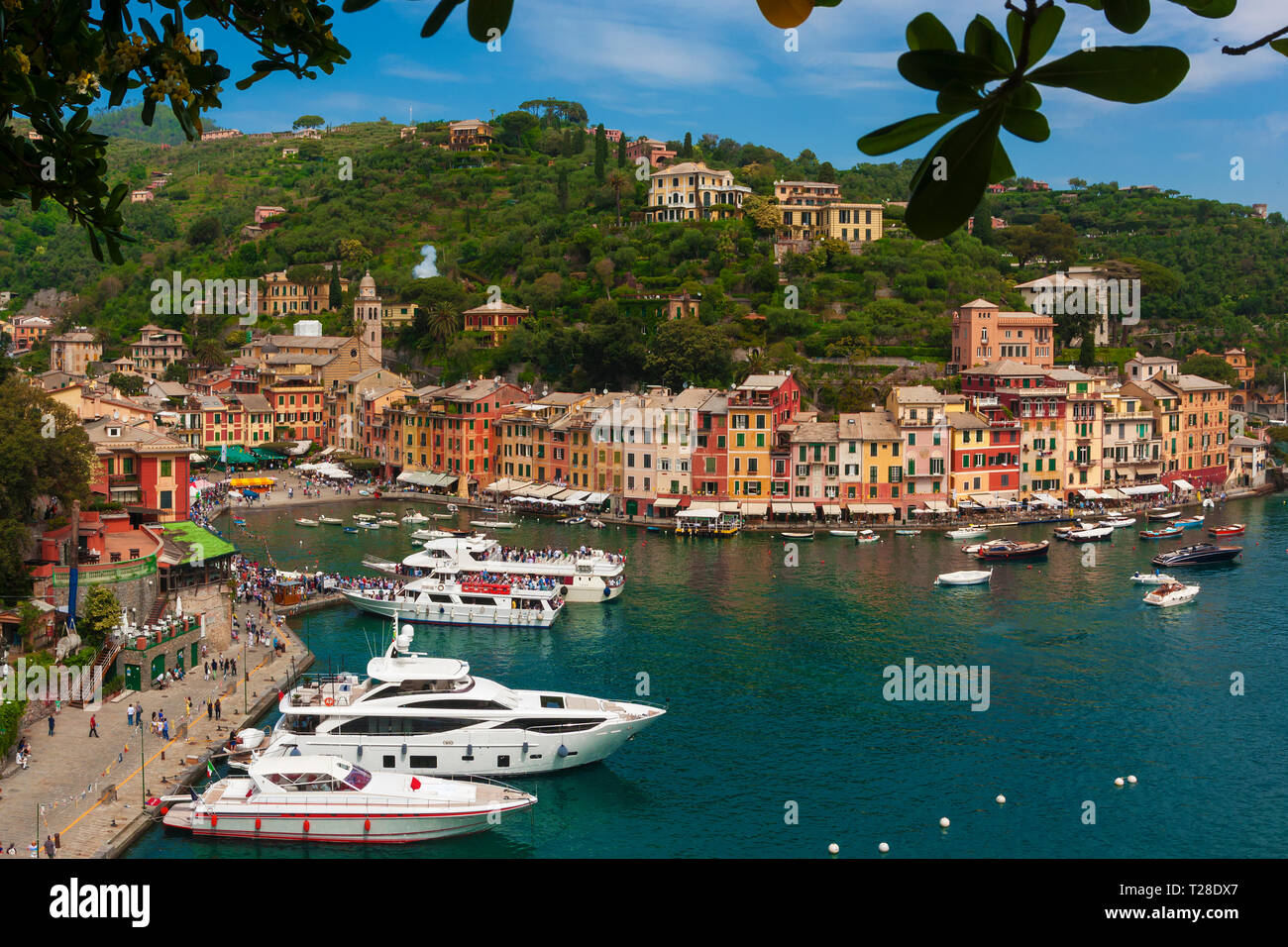 L'avis de Portofino en Italie Banque D'Images