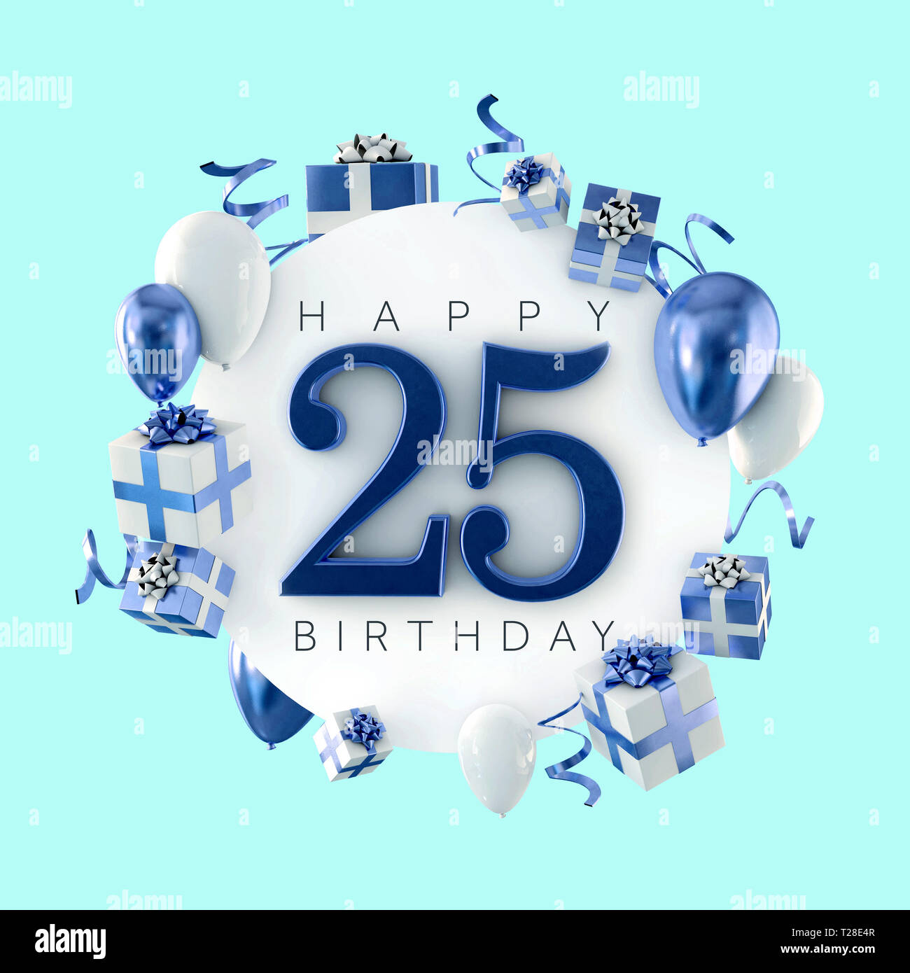 Joyeux Anniversaire A 25 Ans Photo Stock Alamy