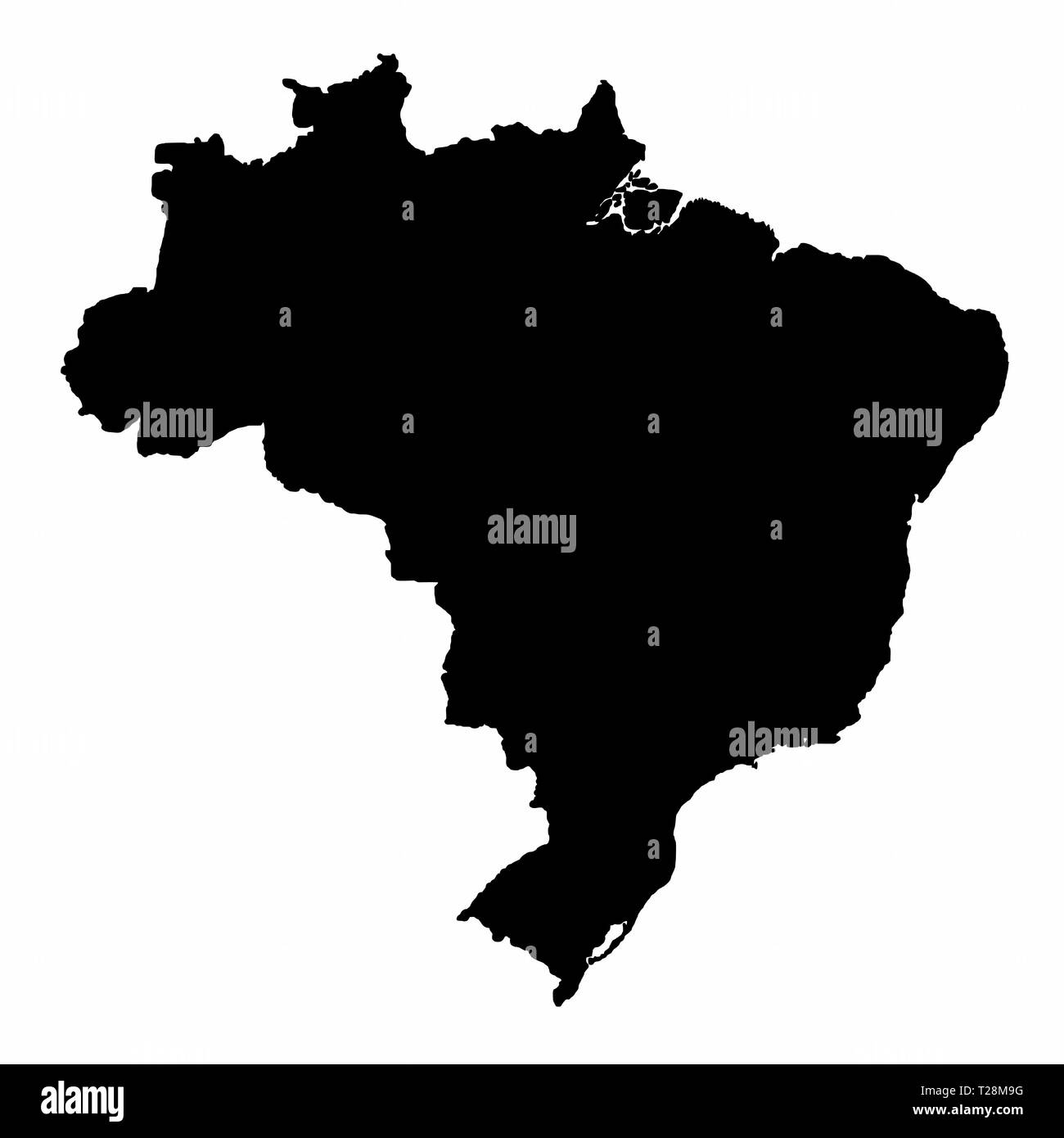 Carte du Brésil Illustration de Vecteur