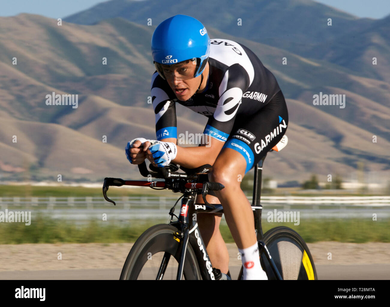 Tom Danielson dans l'ITT de la Tour de l'Utah Banque D'Images