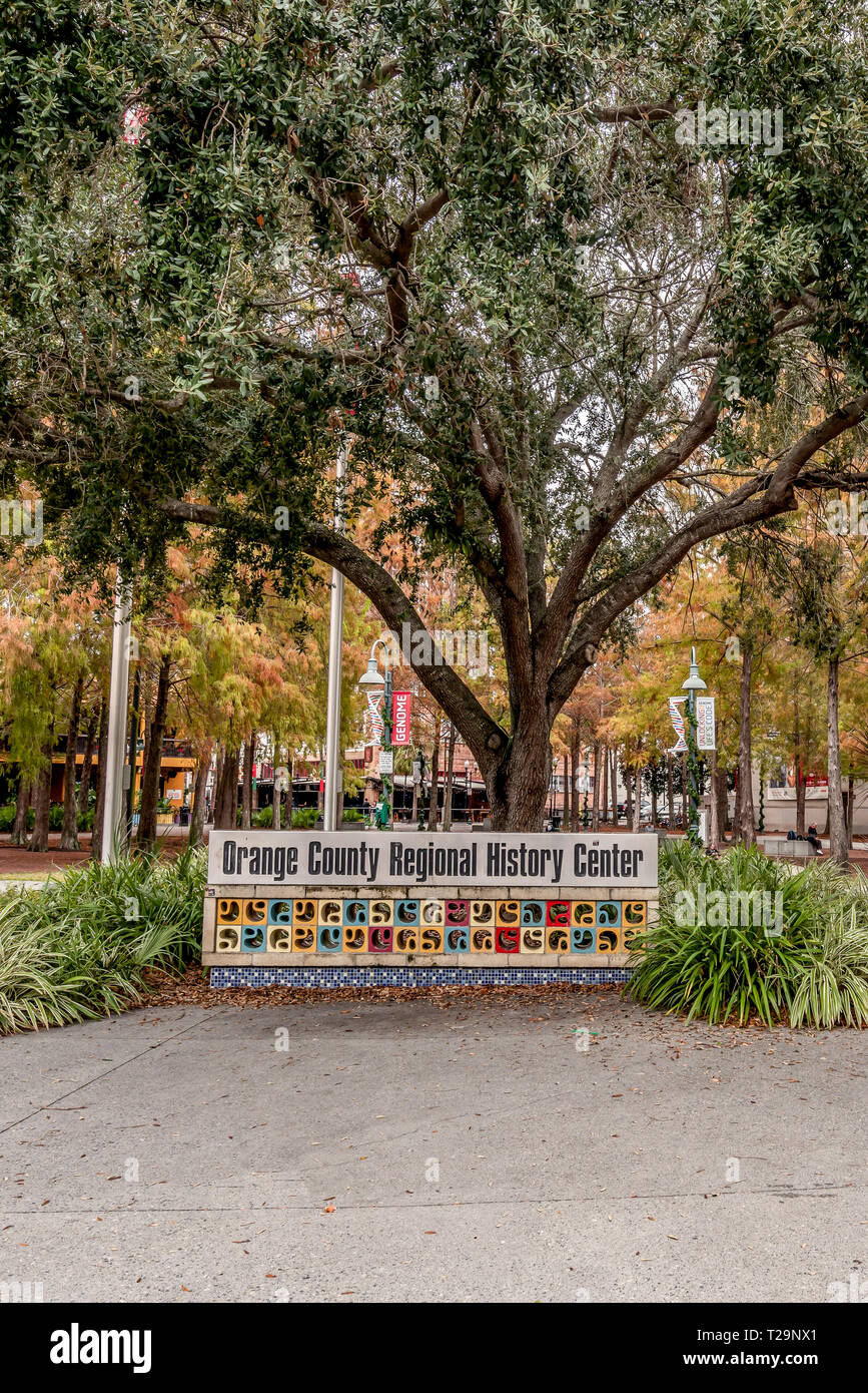 ORLANDO, FLORIDE, USA - DÉCEMBRE, 2018 : The Orange County Regional History situé dans la région d'Orlando de Floride Centrale. Banque D'Images