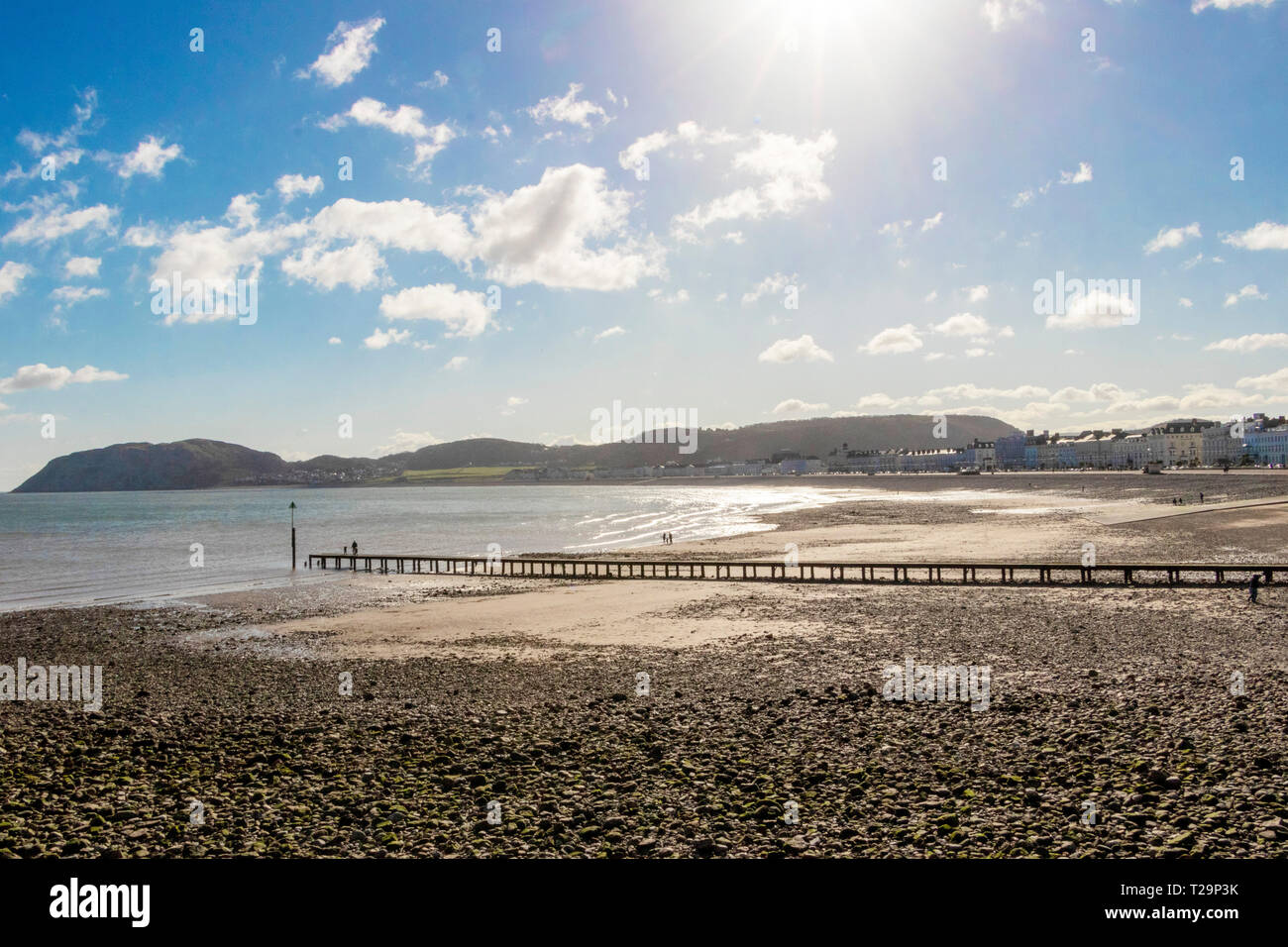 Plage et front de mer de Llandudno North Wales Banque D'Images