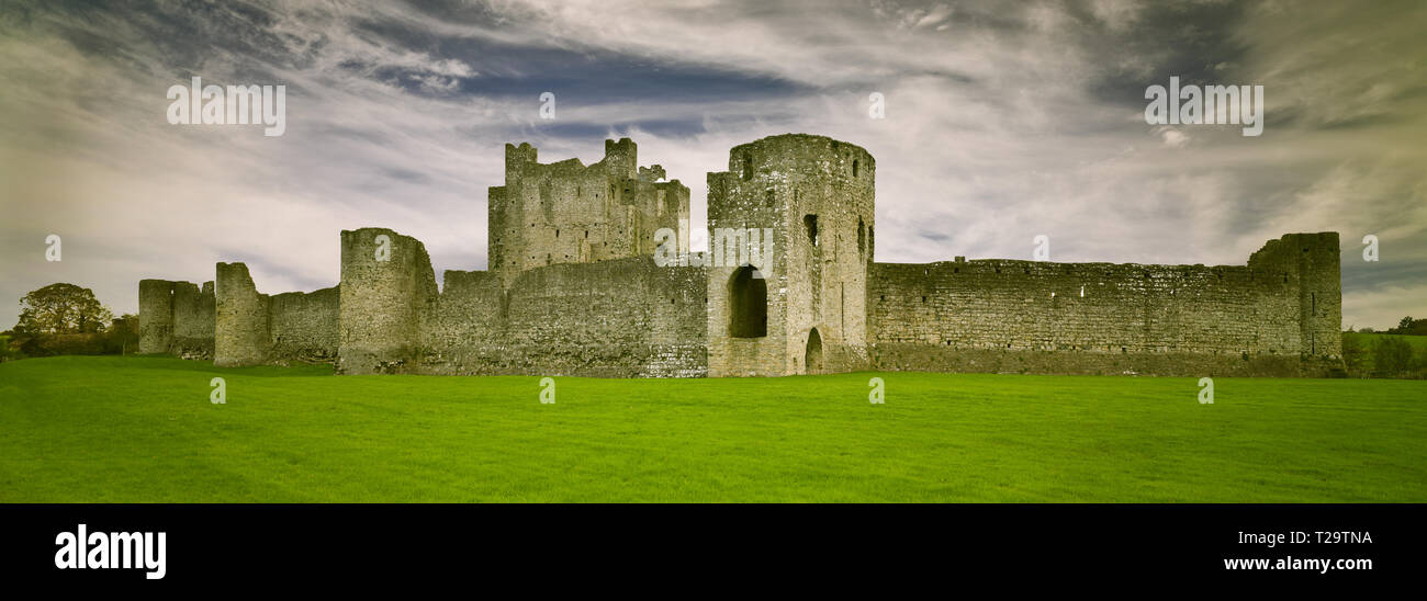 Le Château de Trim Trim, comté de Meath, en Irlande. Banque D'Images