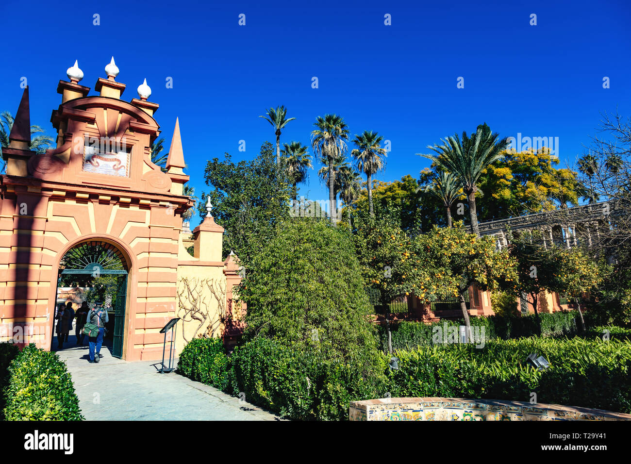 Real Alcázar de Séville, Andalousie, Espagne / Real Alcázar de Séville, Andalousie, Espagne Banque D'Images