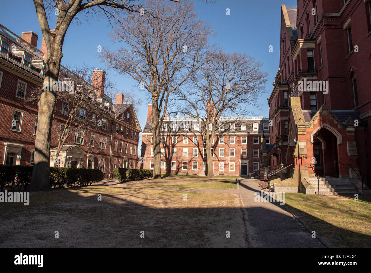 Boston, MS, USA, 9 décembre 2018-l'Université de Harvard a été financée en 1636 et le nom de son premier bienfaiteur John Harvard Banque D'Images