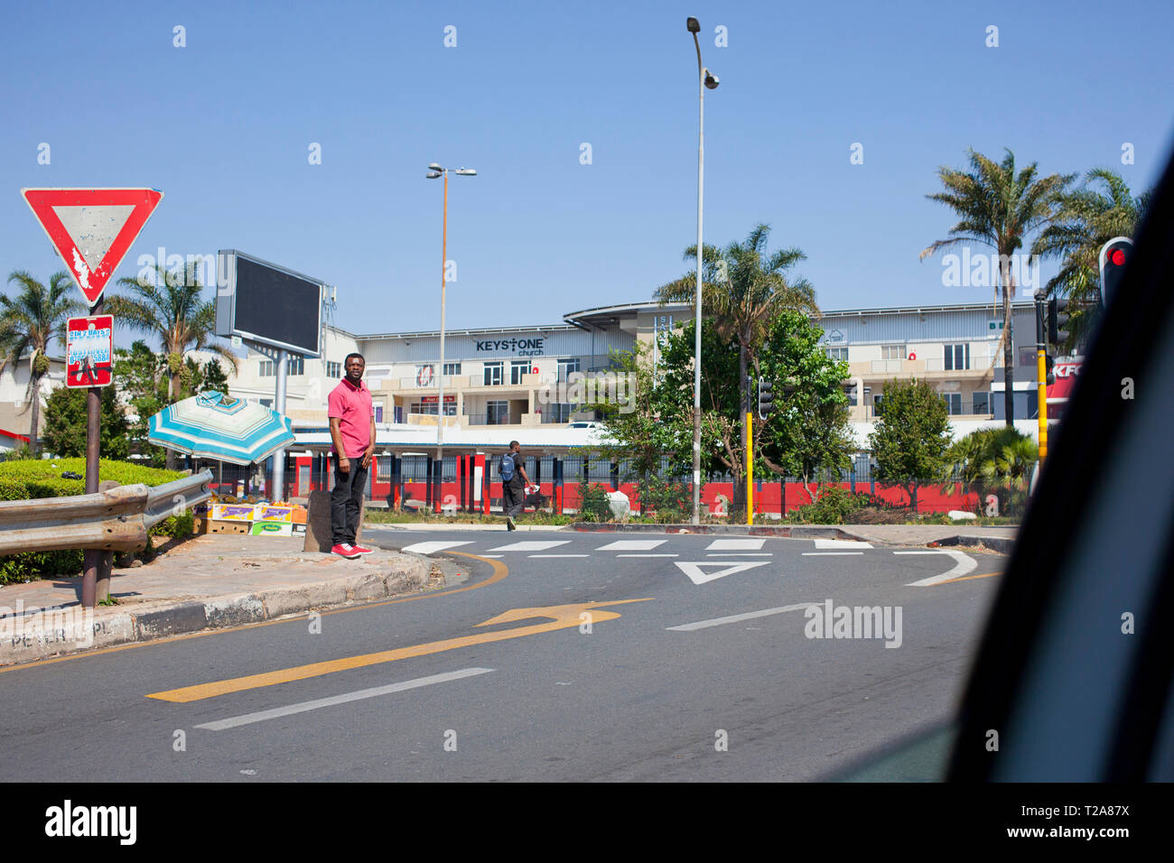 Homme piéton Randburg, Johannesburg, Afrique du Sud Banque D'Images