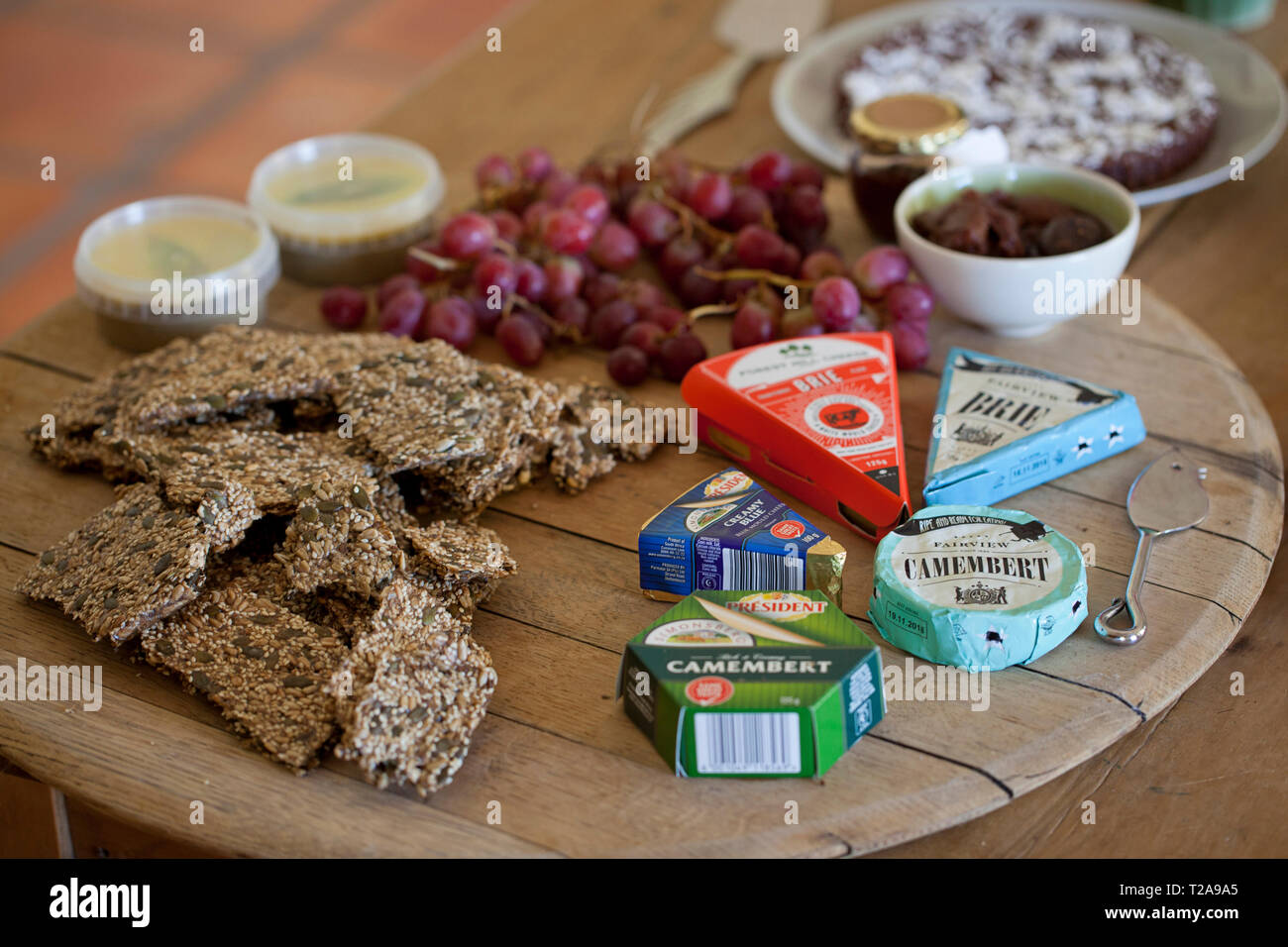En-cas de fête, planche à fromage Banque D'Images