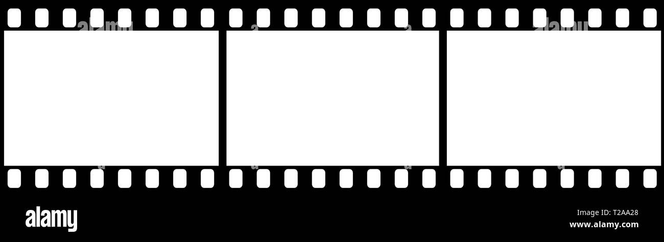 Le film photographique en forme de trame sur fond blanc. Copy space Banque D'Images