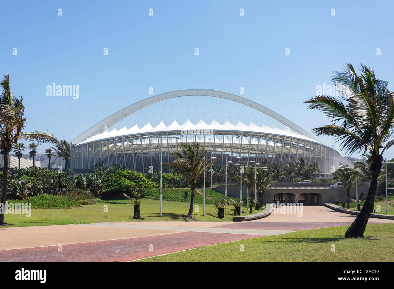 Stade Moses Mabhida, Isaiah Ntshangase Road, Stamford Hill, Durban, KwaZulu-Natal, Afrique du Sud Banque D'Images