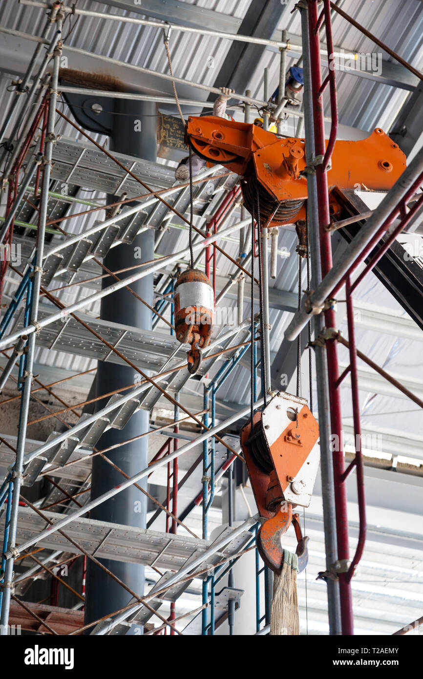 Détails du site de l'aéroport de construction Banque D'Images