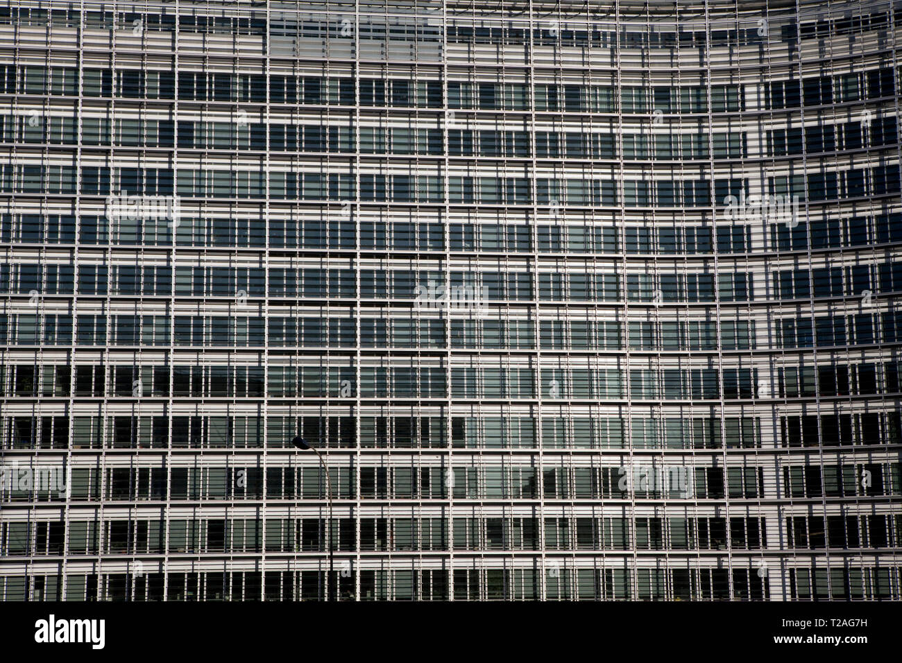 Bruxelles - Façade de l'immeuble Berlaymont, siège de la Commission européenne. Banque D'Images