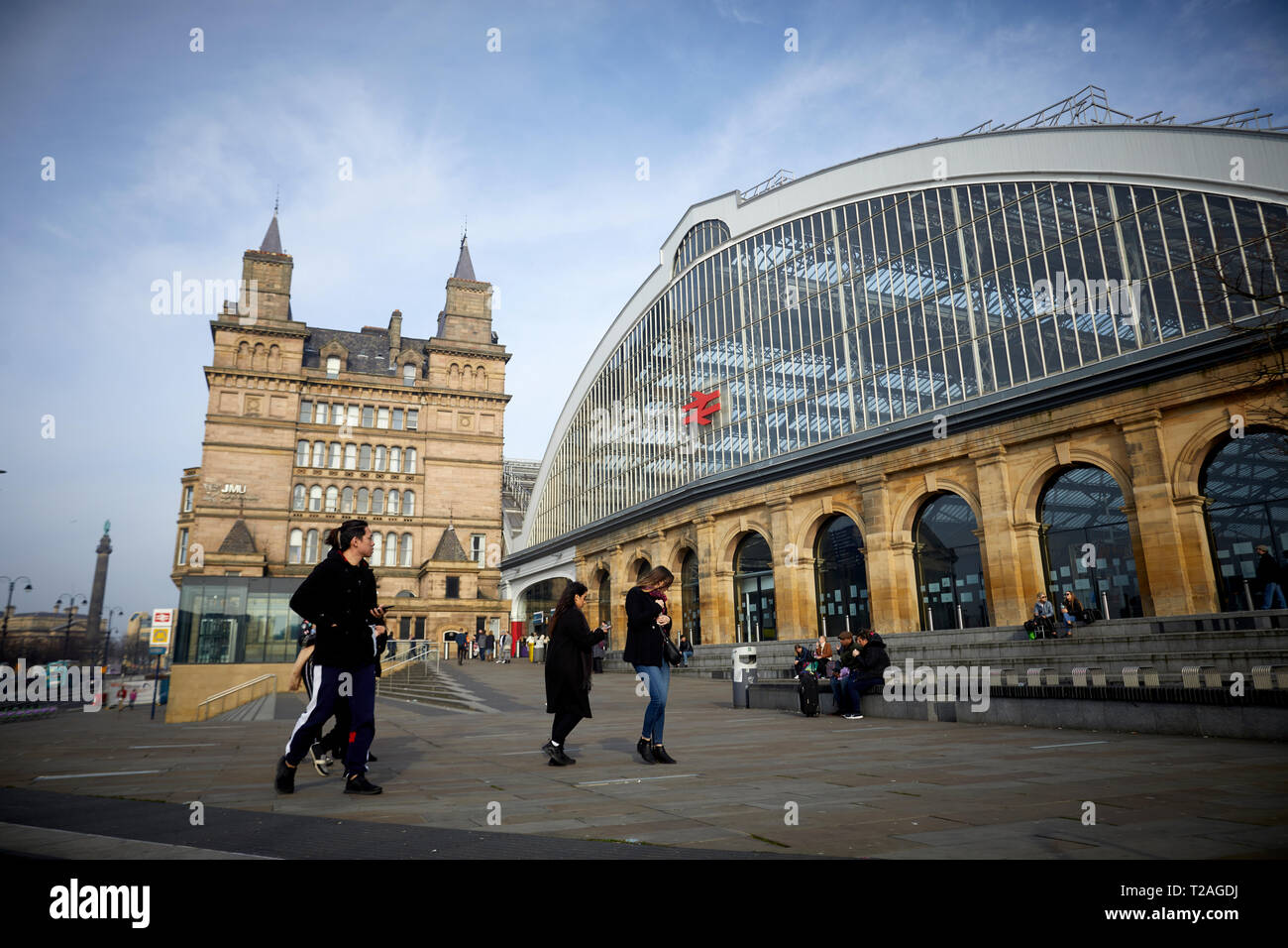 Terminus de Liverpool Lime Street station de chemin de fer a ouvert en août 1836, c'est le plus ancien grand terminus station encore en usage dans le monde. À l'Ouest Banque D'Images