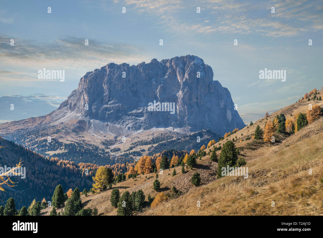 Randonnée dans les Dolomites, le Tyrol du Sud, Italie Banque D'Images