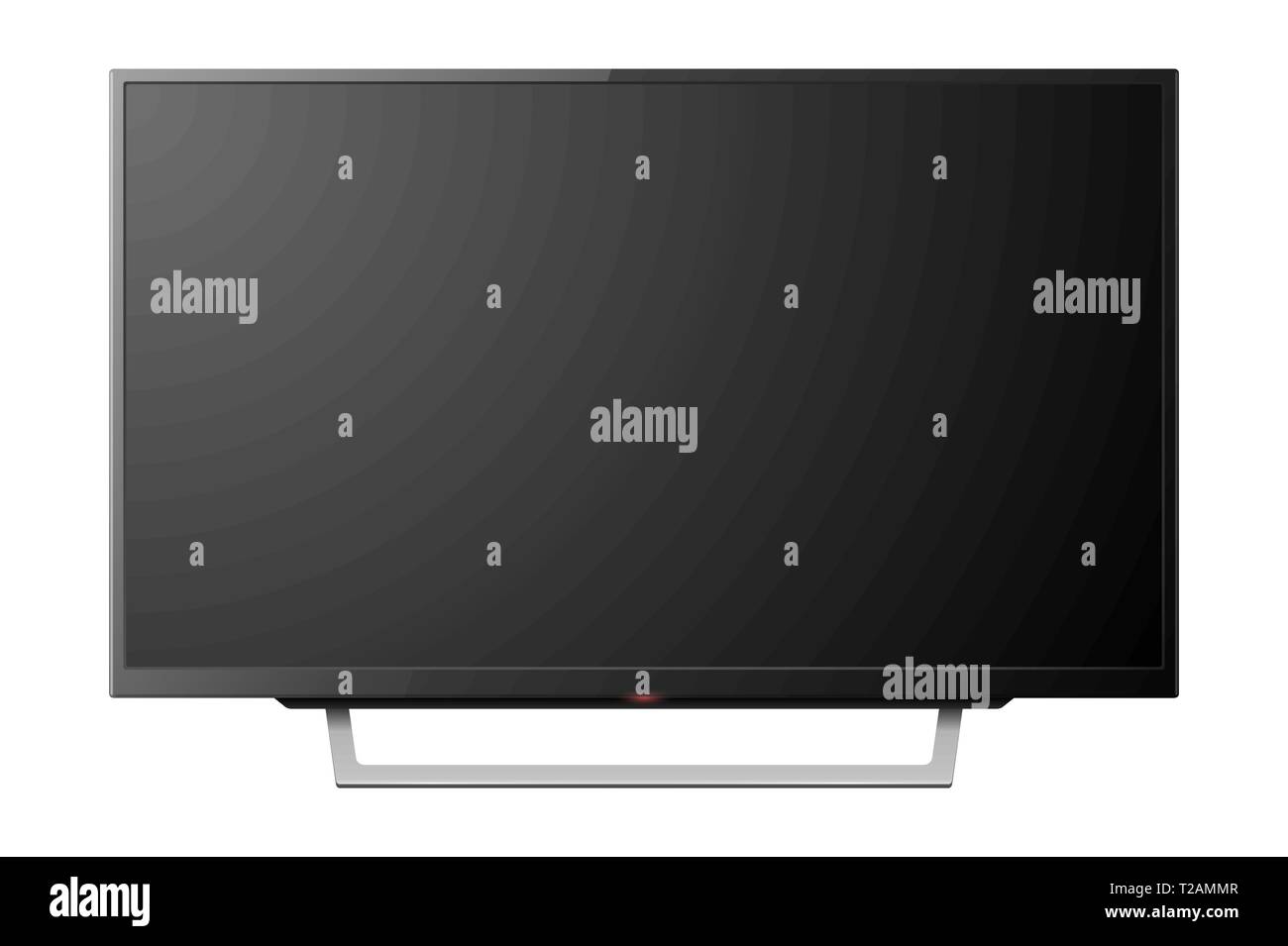 3d Vector vide noir réaliste plat visde Stand. Jeu de panneaux LCD LED moderne libre isolé sur fond blanc. Modèle de conception d'un grand ordinateur Illustration de Vecteur