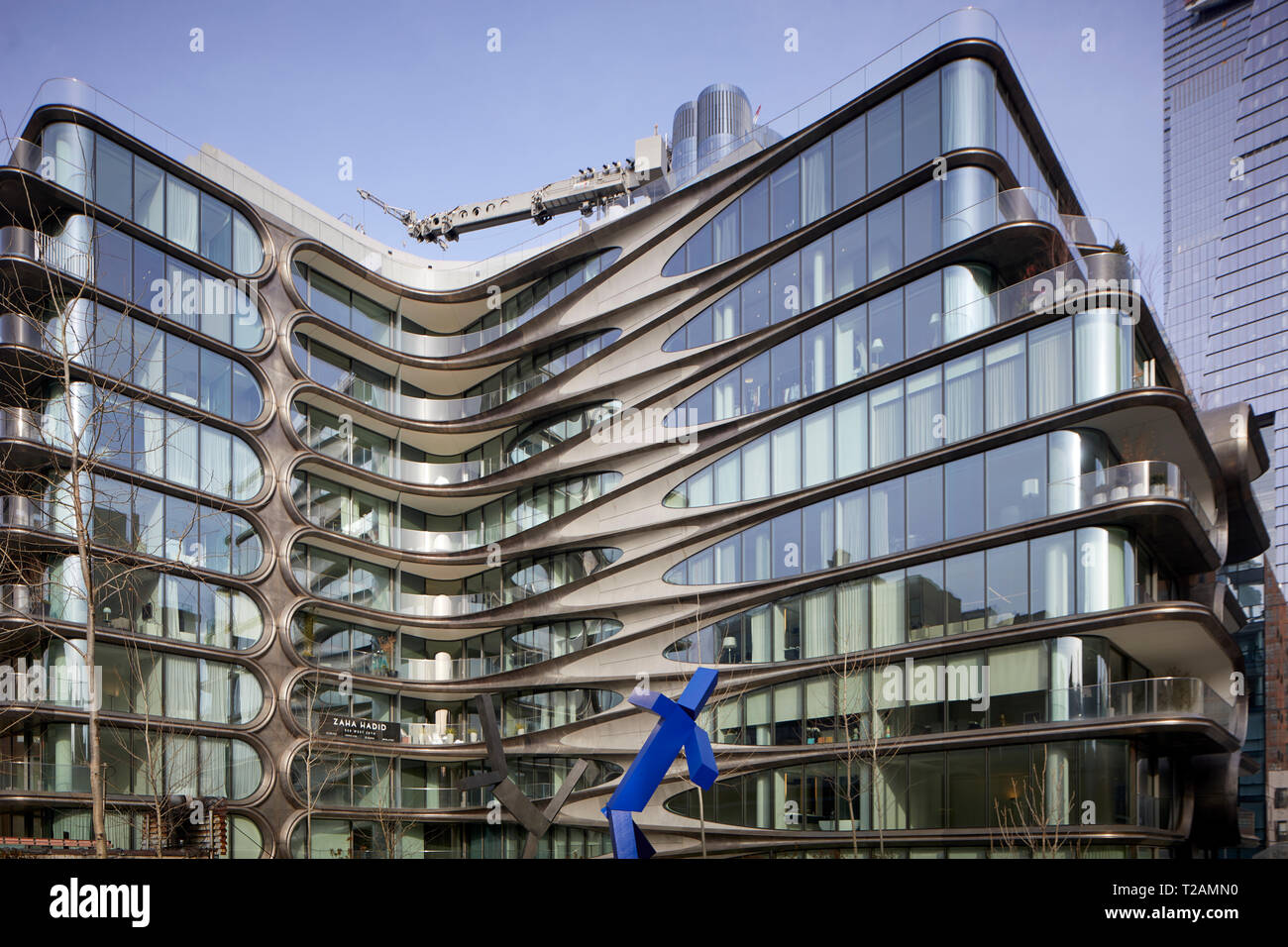Zaha Hadid Design Boutique condo moderne des appartements sur la ligne haute à Chelsea Manhattan New York Banque D'Images