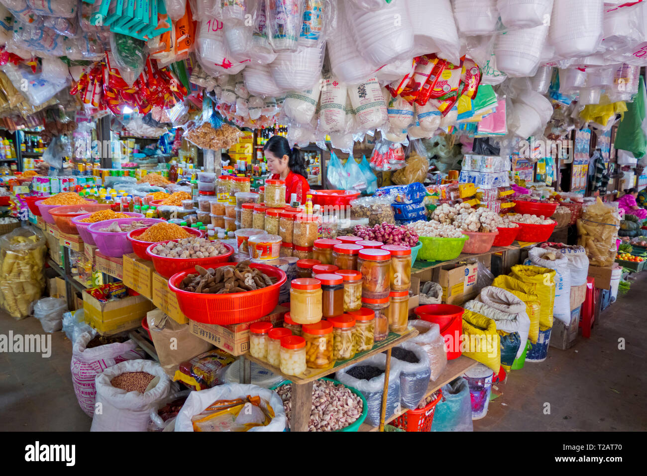 Phsar Nath, Marché Central, Battambang, Cambodge, Asie Banque D'Images