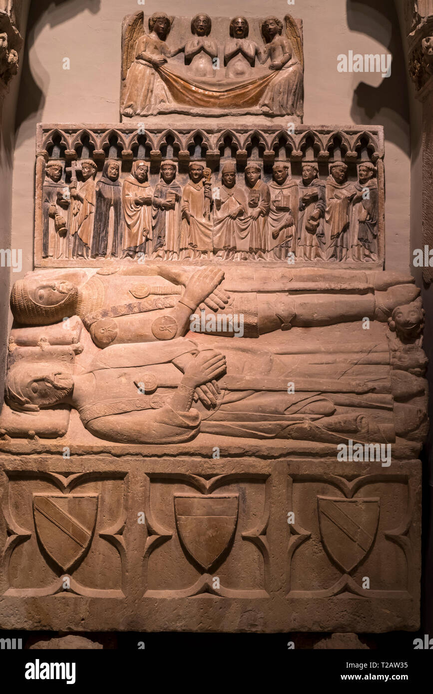 L'art gothique médiévale dans le Musée National d'Art de Catalogne, Barcelone.anonymous catalan, sépulcre de la segona meitat d'Ardèvol (du XV siècle) Banque D'Images