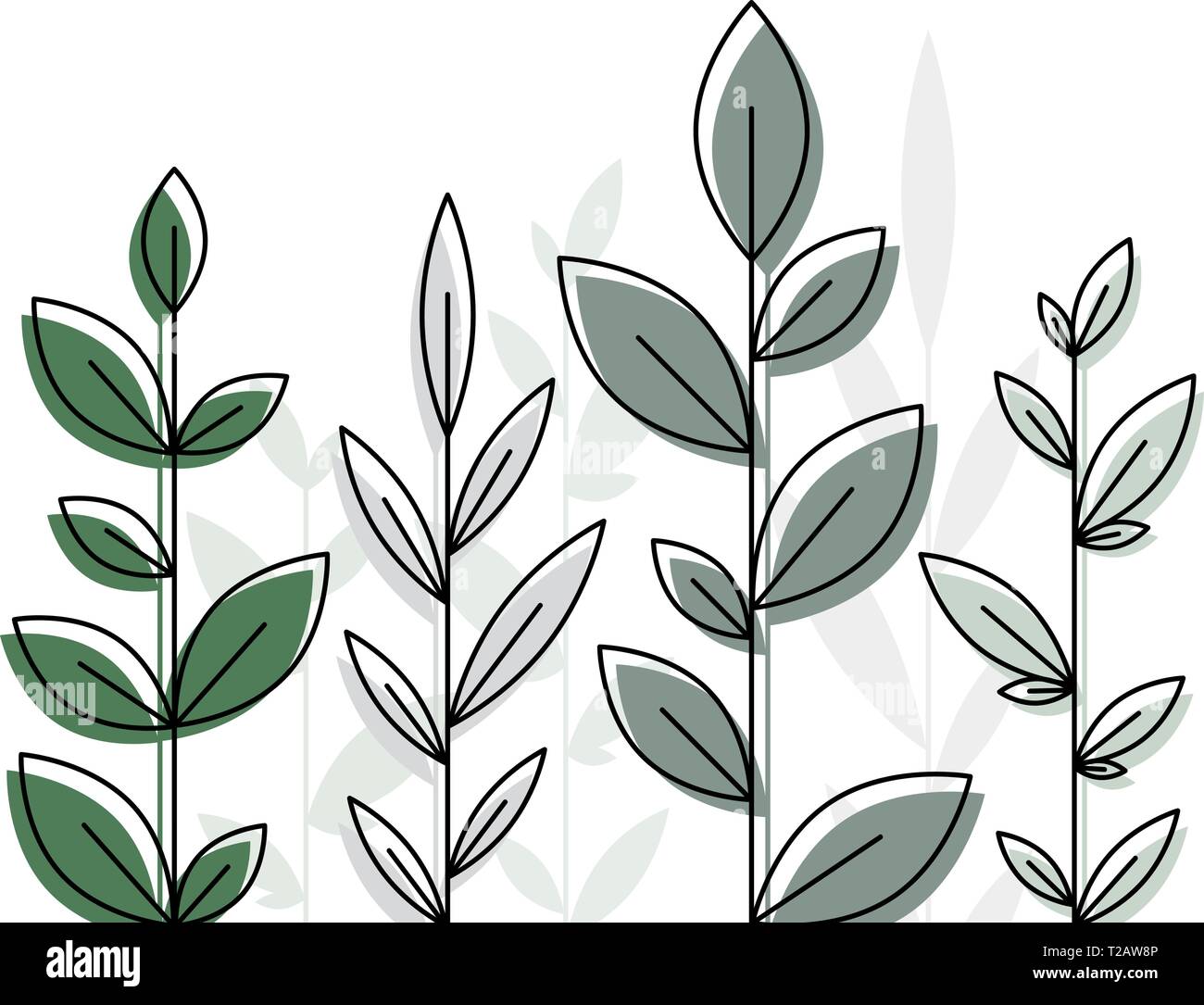 Jardin botanique de l'élément de conception. Vector background. Eps 10 Illustration de Vecteur