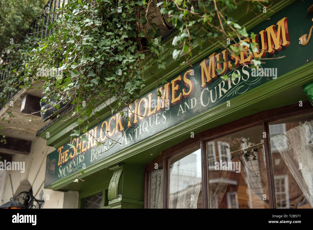 Londres, Royaume-Uni - 22 mars 2019 : 221B Baker Street est l'adresse à Londres (aujourd'hui musée) de la détective de fiction Sherlock Holmes, créé par Sir auteur Ar Banque D'Images