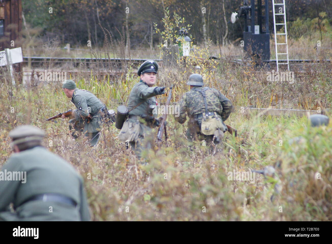 Reconstitution des soldats Waffen-SS Banque D'Images