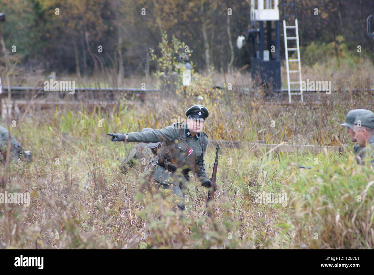 Reconstitution des soldats Waffen-SS Banque D'Images