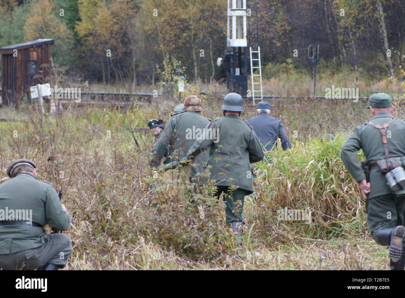 Waffen-SS, soldats de reconstitution WW2 Banque D'Images