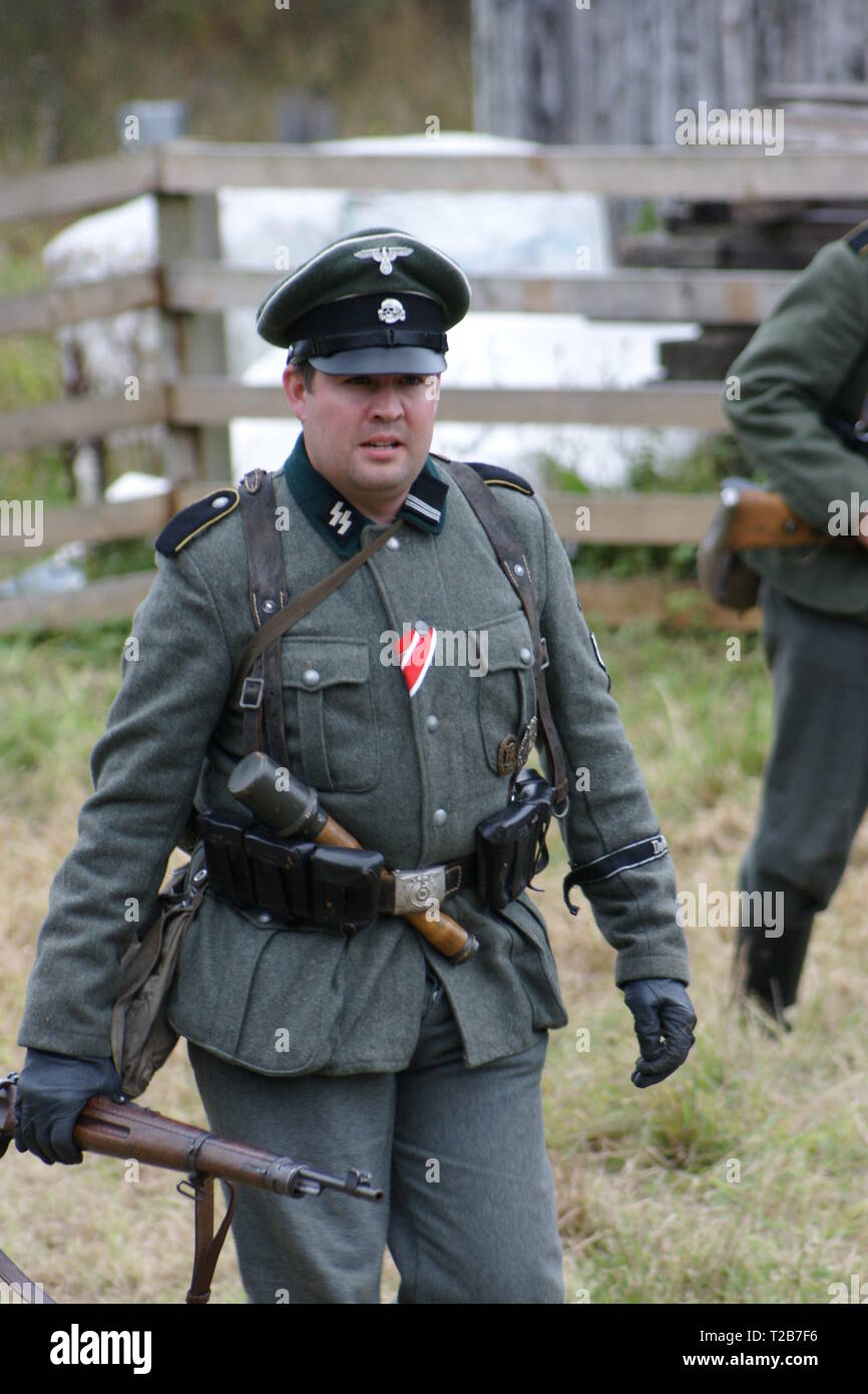 Reconstitution des soldats Waffen-SS Banque D'Images