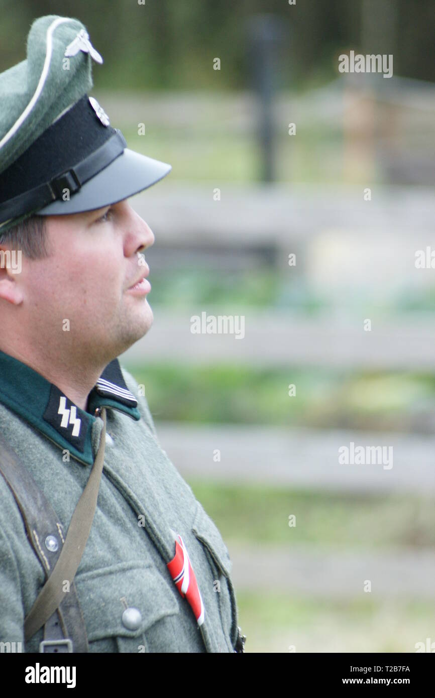 Reconstitution des soldats Waffen-SS Banque D'Images