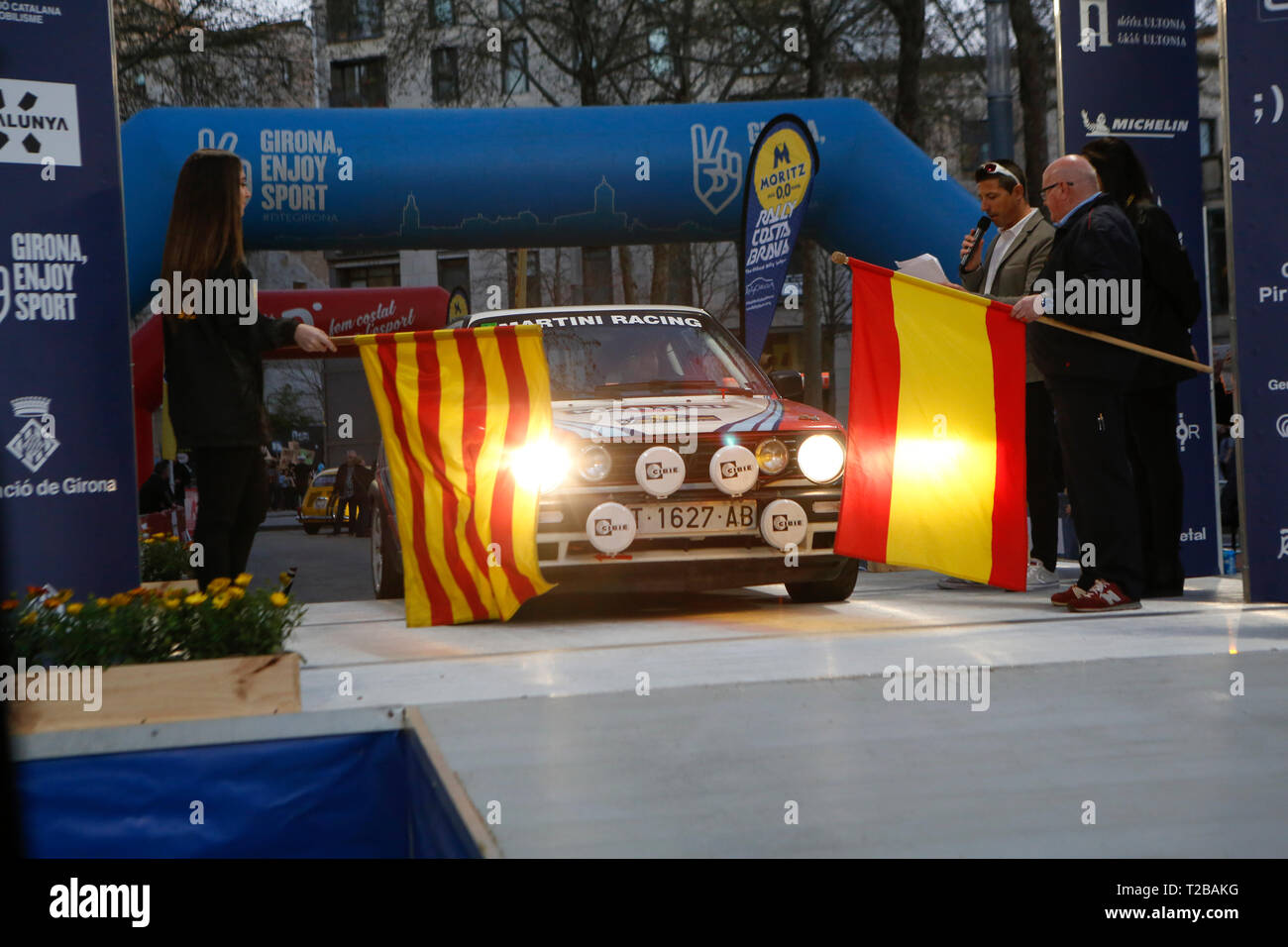 Début de la 67ème édition de Moritz Historic Rally Costa Brava Girona, Espagne le 15.03.2019 Banque D'Images