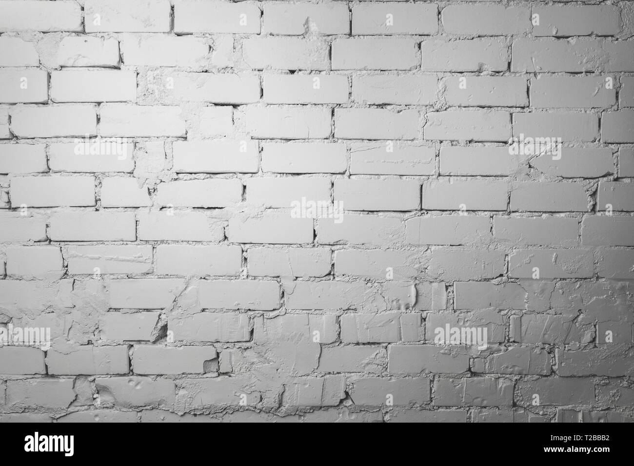Mur en brique blanche Banque D'Images