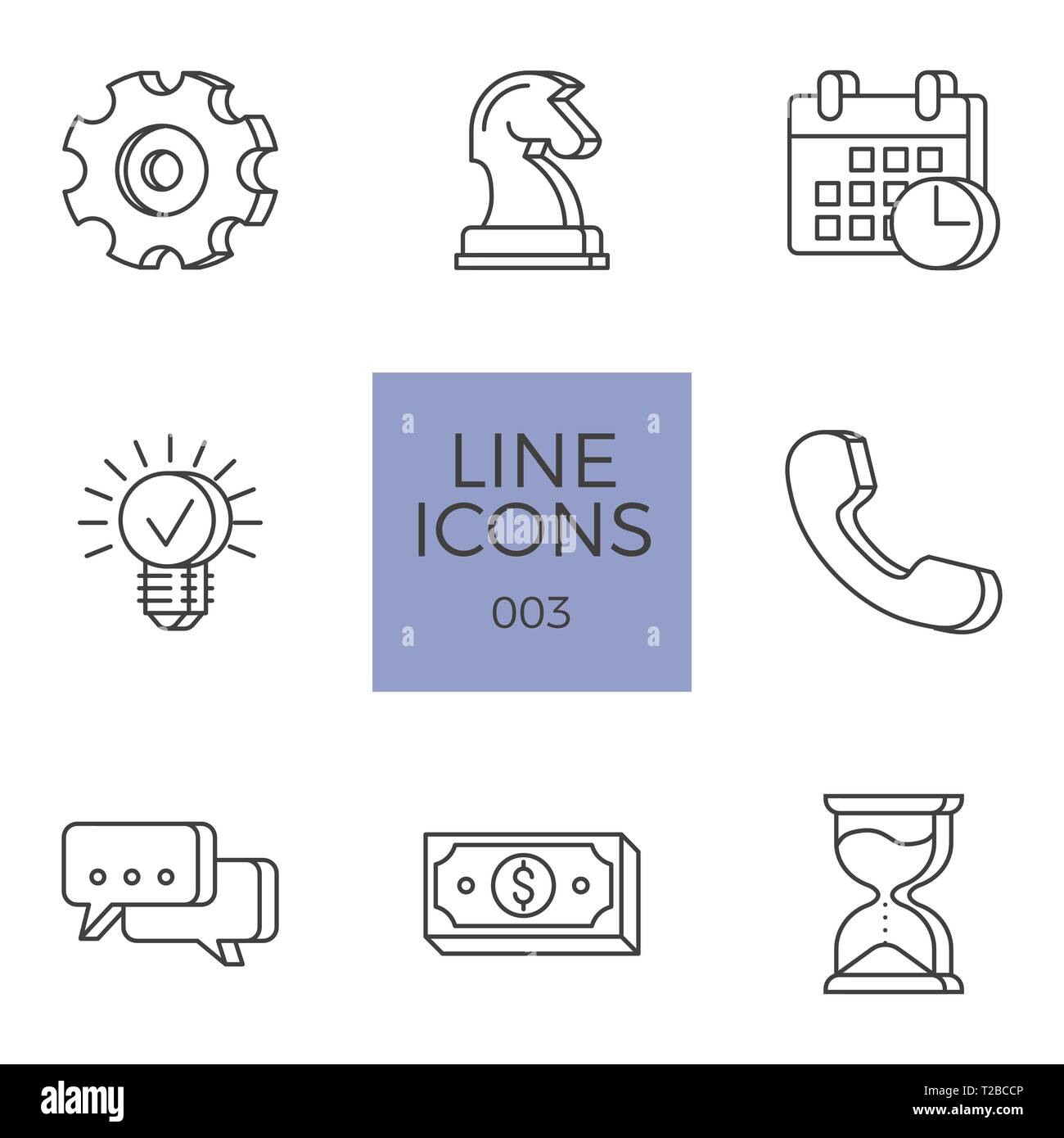 Business Icons Vector Set. Relié aux affaires ligne vectorielle Icons Set. Isolé sur fond blanc. Avc. modifiable Illustration de Vecteur