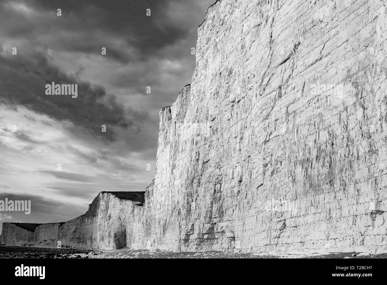Les "Sept Soeurs" les falaises de craie blanche dans l'East Sussex en Angleterre Banque D'Images