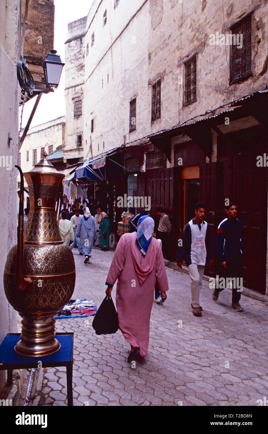 Medina,souk,Fès,Maroc Banque D'Images