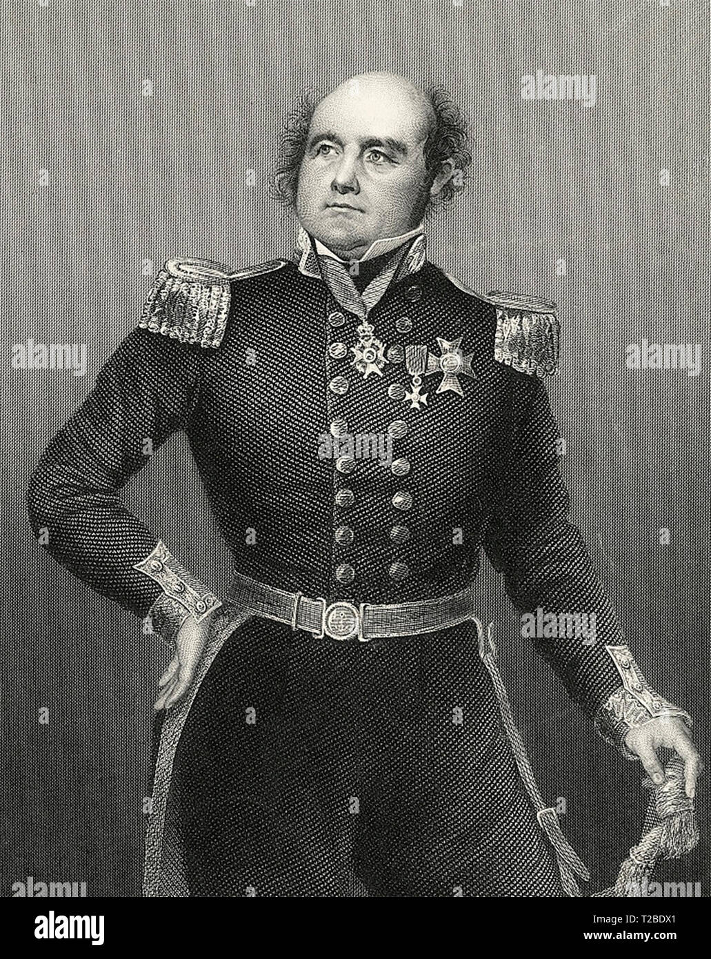 Sir John Franklin (1786-1847), anglais et capitaine de l'explorateur de l'Arctique. Banque D'Images